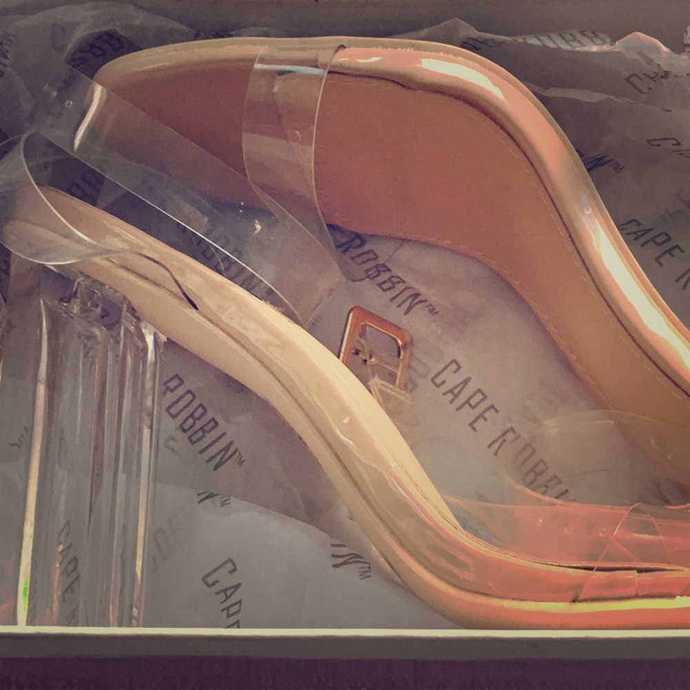 Fashion Nova Clear Strap Heals